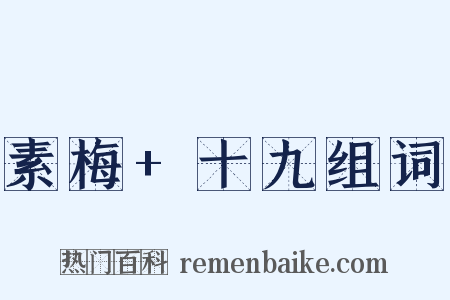 素梅+十九组词是什么意思的图片